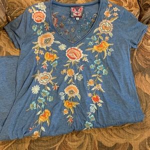 Johnny Was Floral Embroidered Tunic